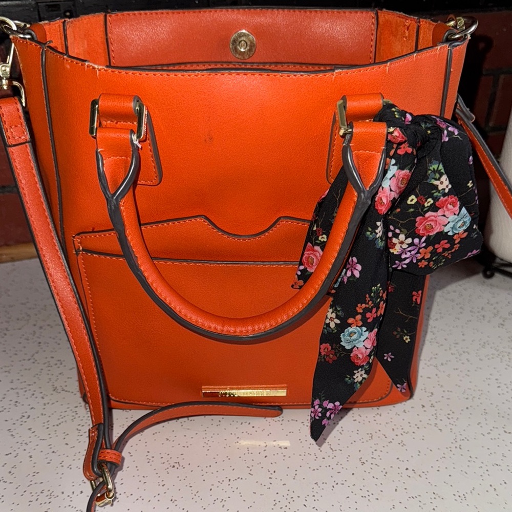 COPY - Steve Madden Orange Tote Bag with Structured Design